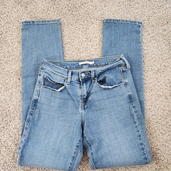 Levi's 505 Straight Leg Light Wash Jeans - Picture 1 of 8